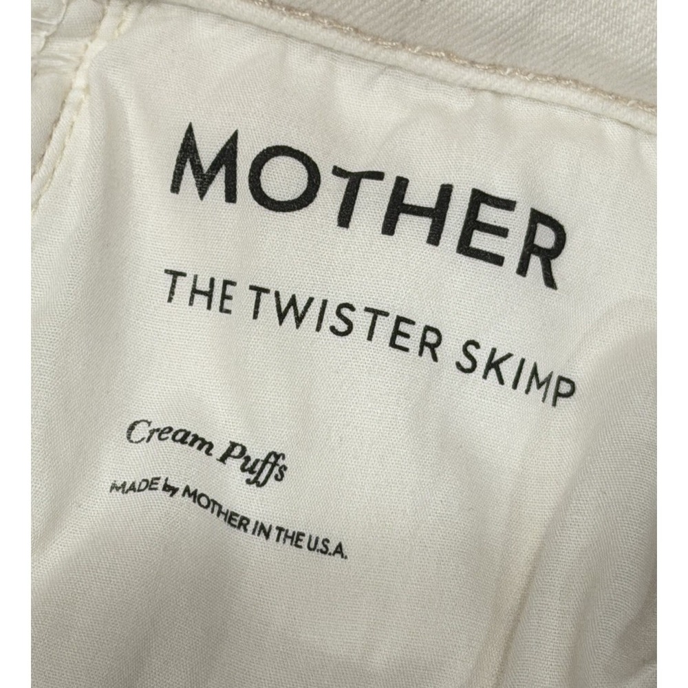 MOTHER Jeans Womens 29 The Twister Skimp High Rise Wide Leg Cream Puffs - Picture 7 of 11